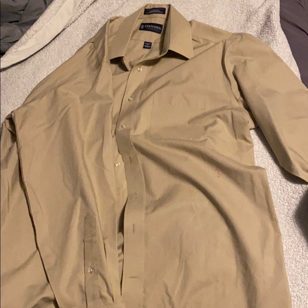 Beige button up shirt